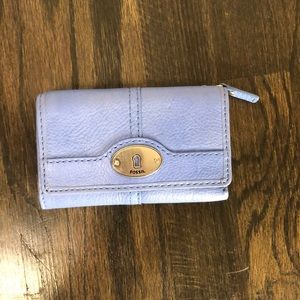 Baby blue fossil wallet